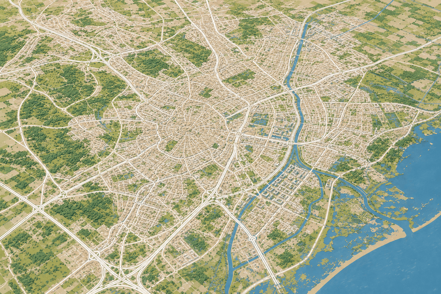 Carte des zones d’intervention autour de Montpellier