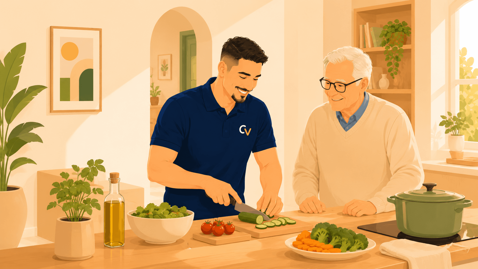 Préparation de repas à domicile par Compagnie Vitalité